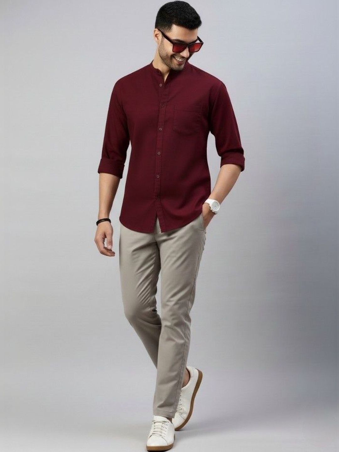 Famuzz Men Smart Slim Fit Casual Shirt