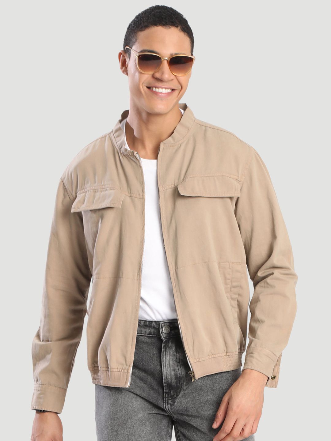 Bene Kleed Men Relaxed Fit Bomber Jacket