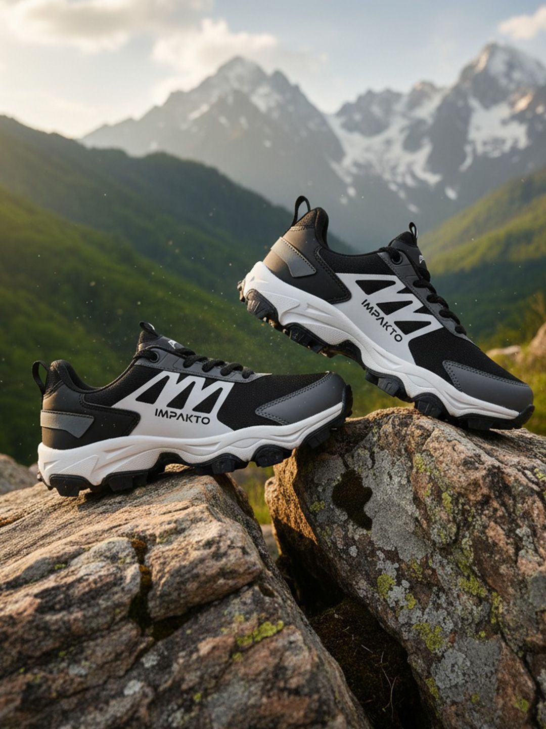 IMPAKTO Men EdgeRunner Hiking & Trekking Shoes Padded Insocks All Terrain Rugged Grip