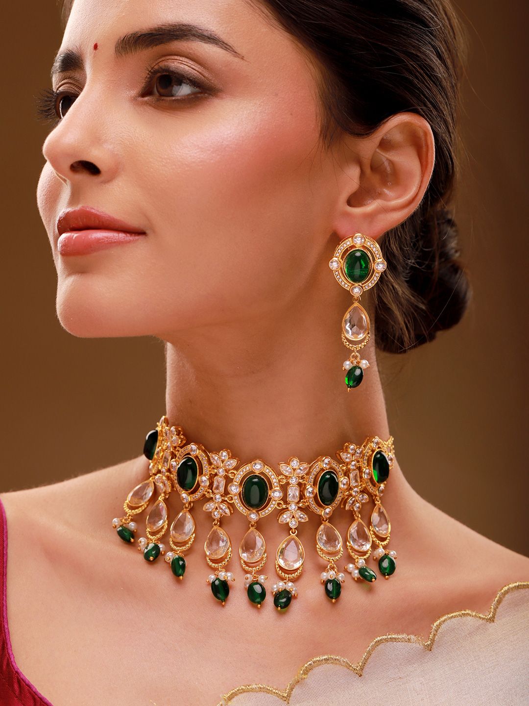 Queens Mezari Necklace Set Queens of Rajasthan Mezari Choker Necklace Set