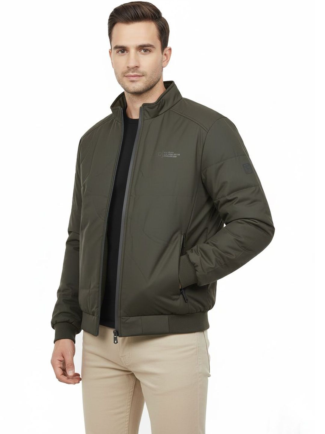 Dollar Men Reflective Strip Outdoor Bomber Jacket