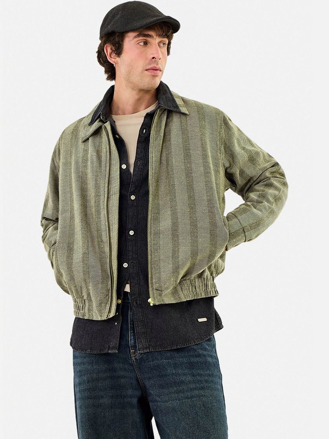 Snitch Olive Stripes Jacket