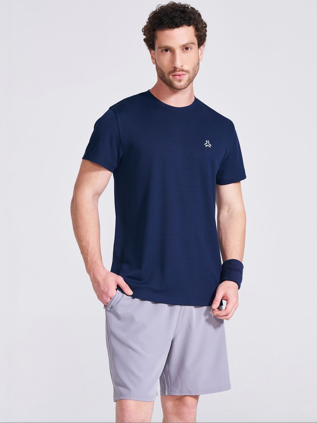 Campus AP MEN-TOP DRYFIT Men Brand Logo Printed Antimicrobial T-shirt