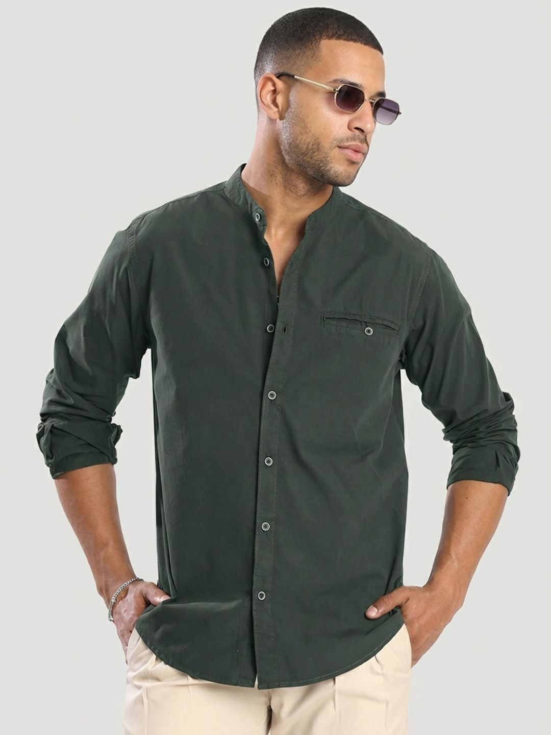 Bene Kleed Men Solid Regular Fit Casual Shirt