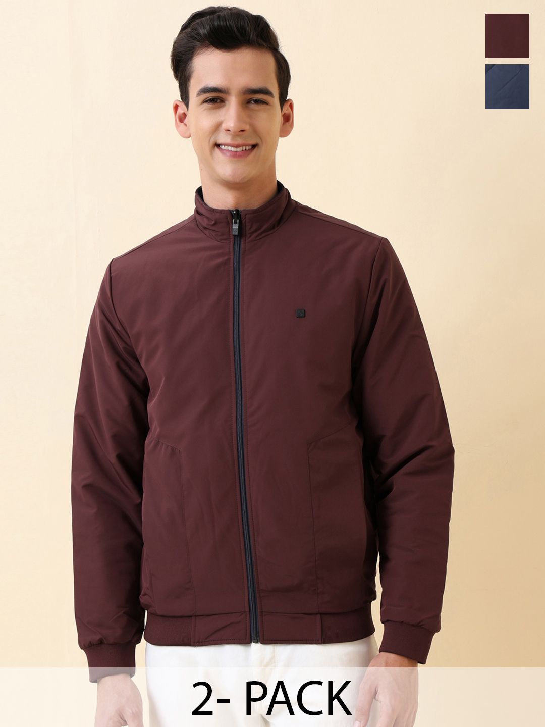 Allen Solly Men Reversible Bomber Jacket