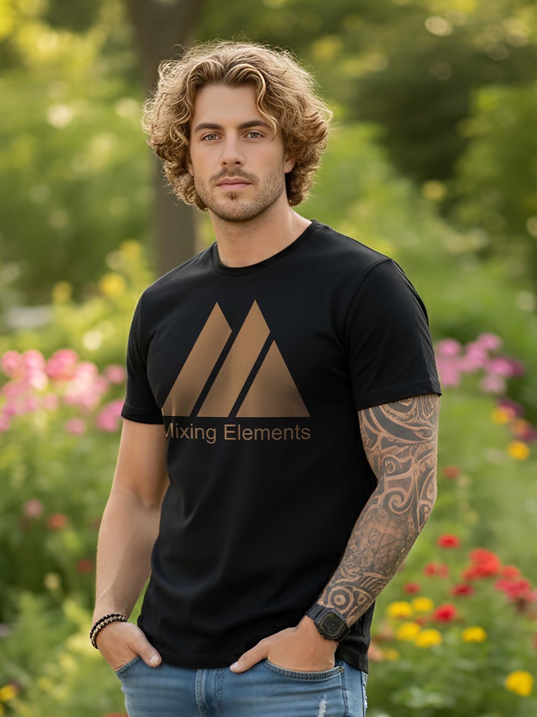 Moda Rapido Men Typography Printed Round Neck T-shirt