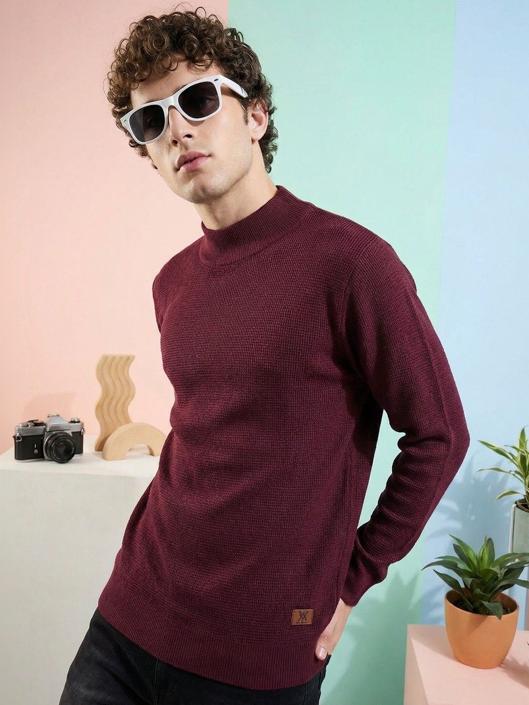 AYL Men Wool Knitted T-Neck Pullover
