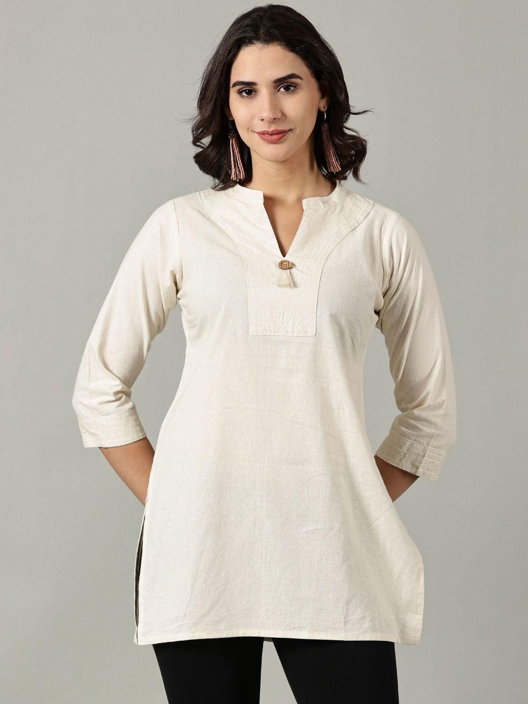 Sadda Fashion Cotton Embroidered Thread Work Short Kurti