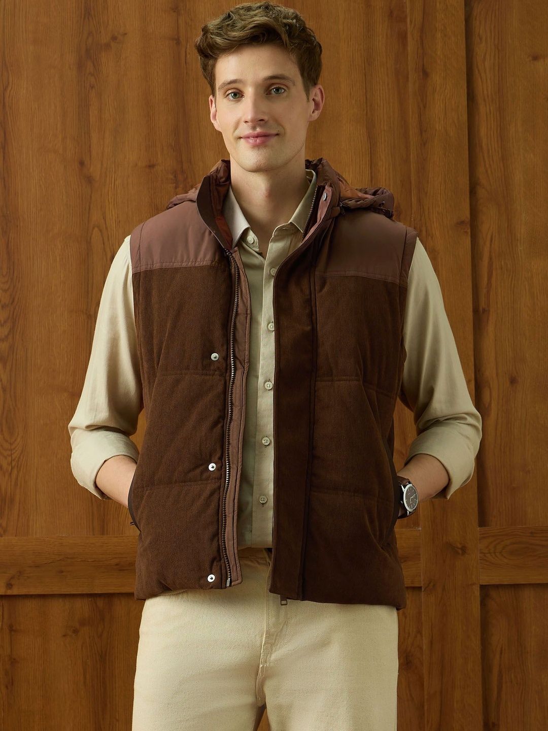 U.S. Polo Assn. Men Colourblocked Puffer Jacket