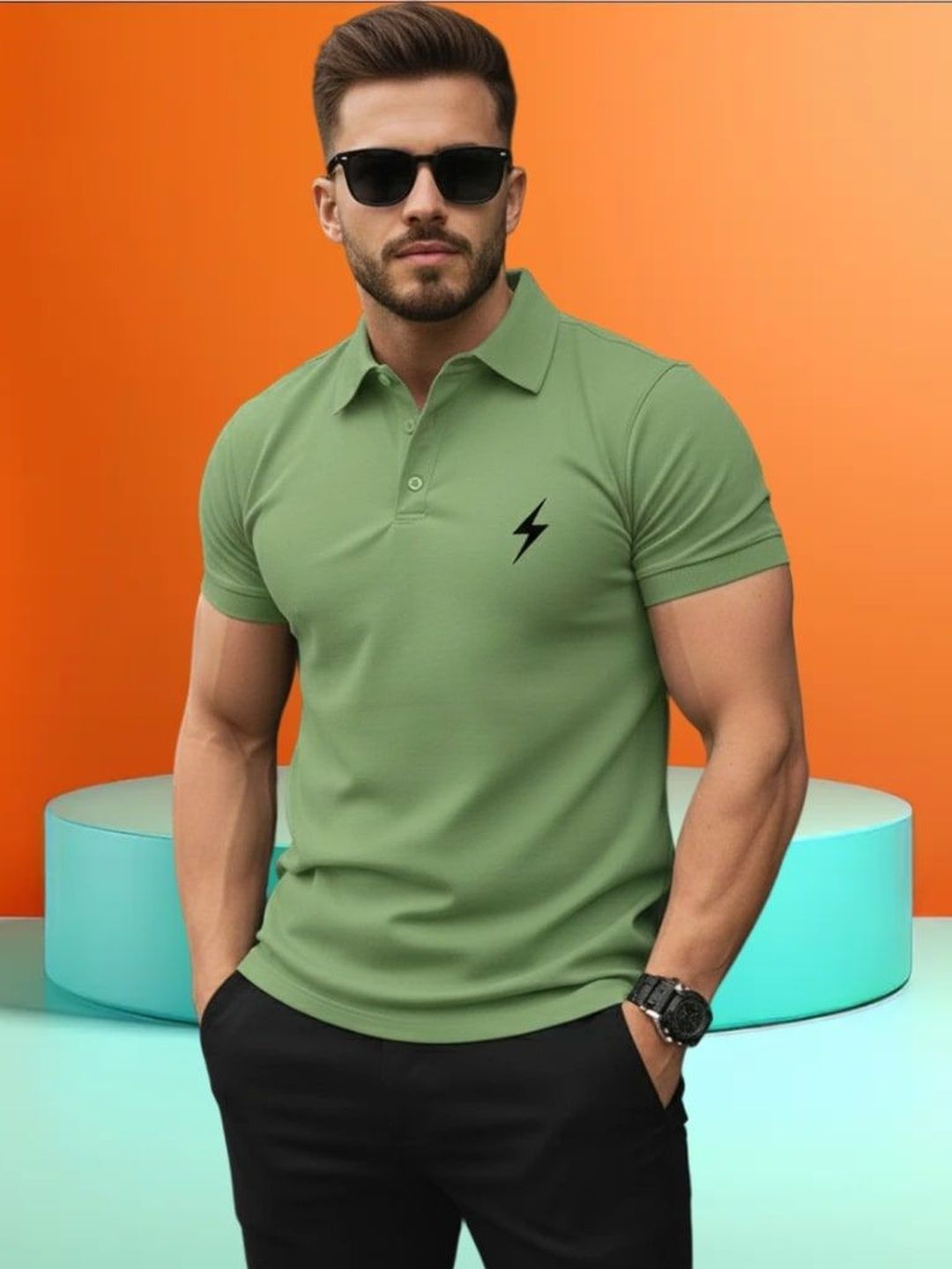 DADA IMPEX Men Printed Polo Collar T-shirt