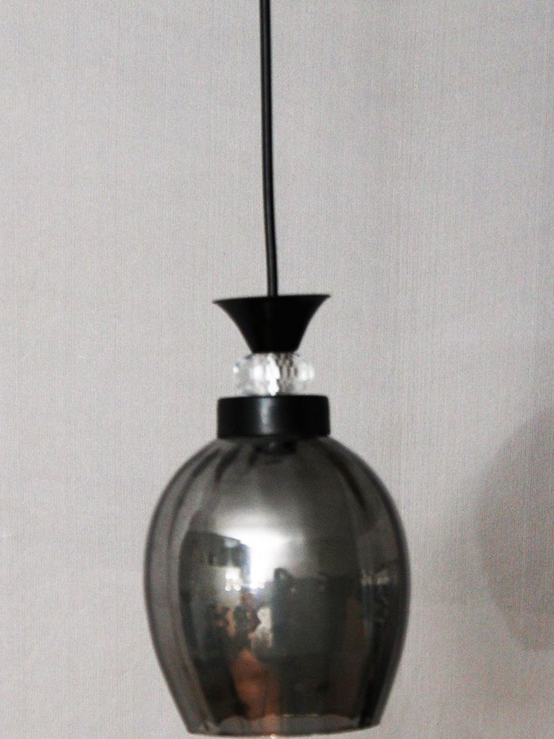 SHREE KALA HOME DECOR Black & Grey Iron Contemporary Ceiling Lamp