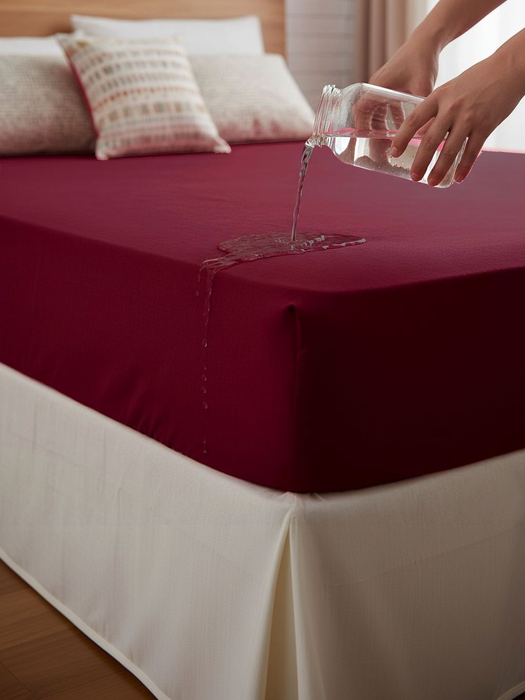 Utopia Bedding Utopia Bedding Maroon Terry Water Resistant Mattress Protector
