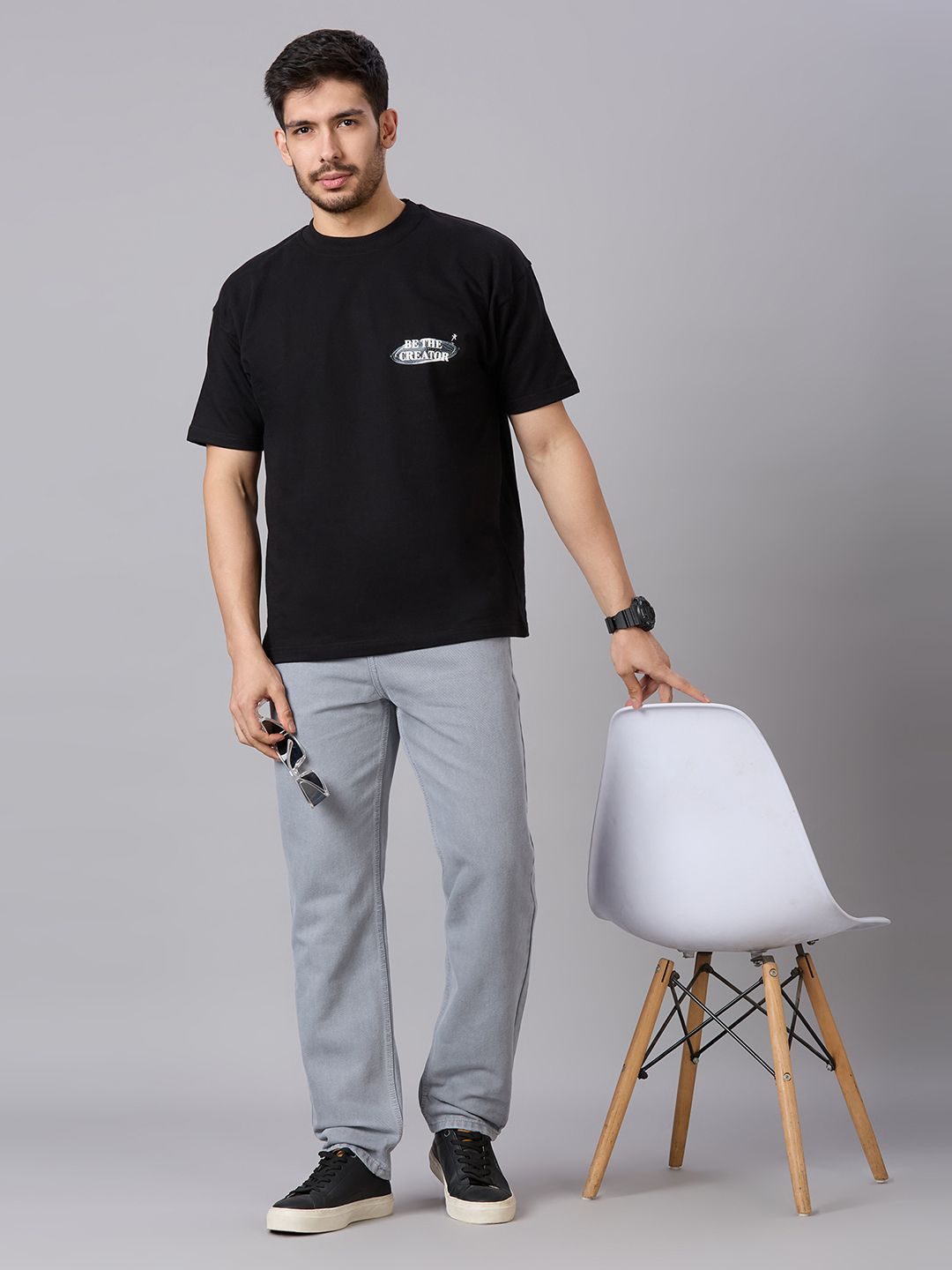Style Quotient Men Loose Relaxed Fit Mid-Rise Jeans