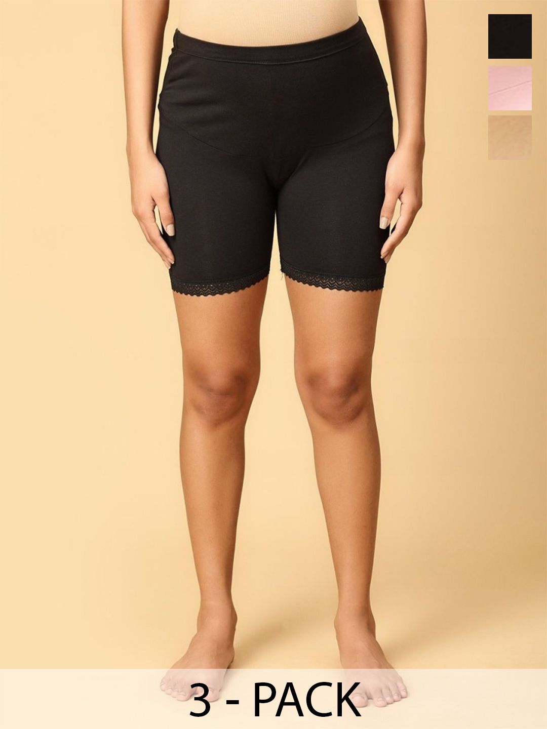 The Mom Store Pack Of 3 High Rise Maternity Boy Shorts Briefs