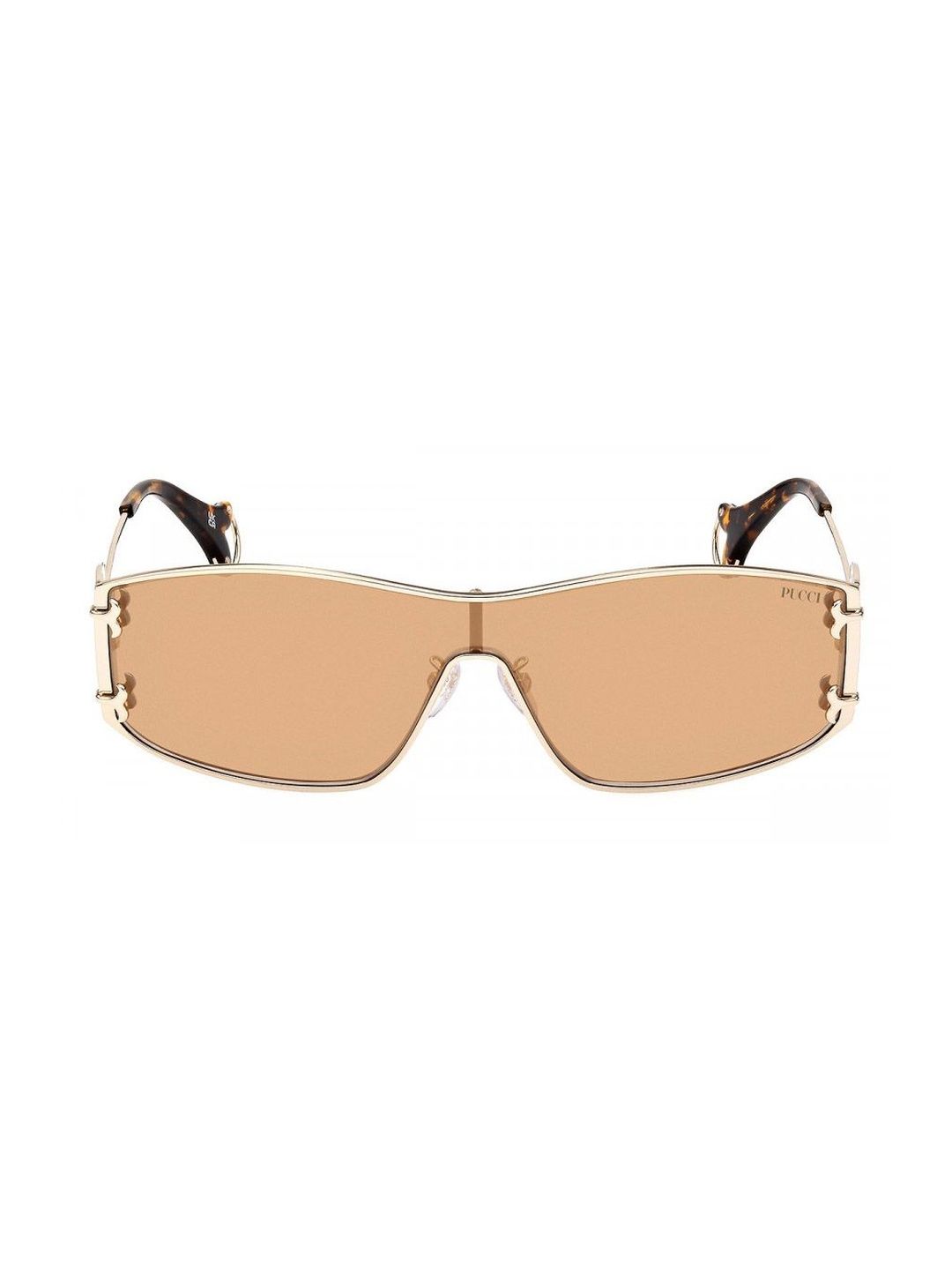 Pucci Fish Cutout Logo Gold Mirror Shield, Single Lens, Stainless Steel EP0213 Pucci Eyeglasses Emilio Pucci Lunettes Emilio Pucci  main image 3