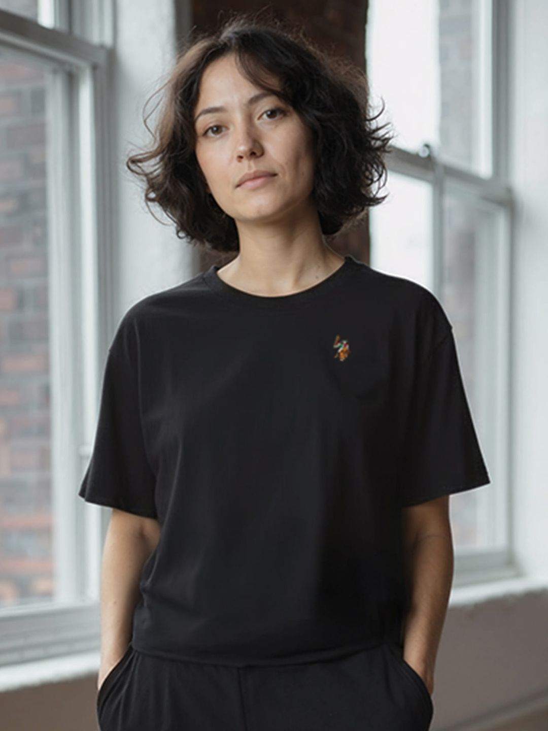 U.S. Polo Assn. Women U.S. Polo Assn. Women Women Brand Logo Boxy T-shirt