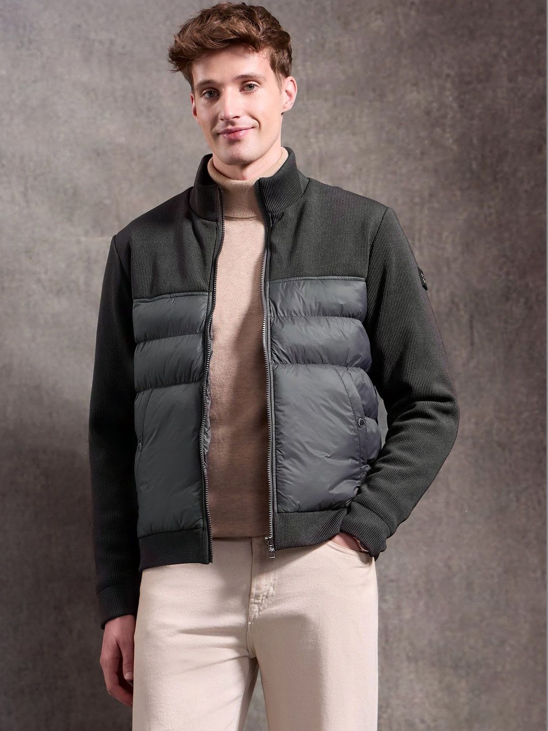 U.S. Polo Assn. Denim Co. Men Colourblocked Lightweight Puffer Jacket