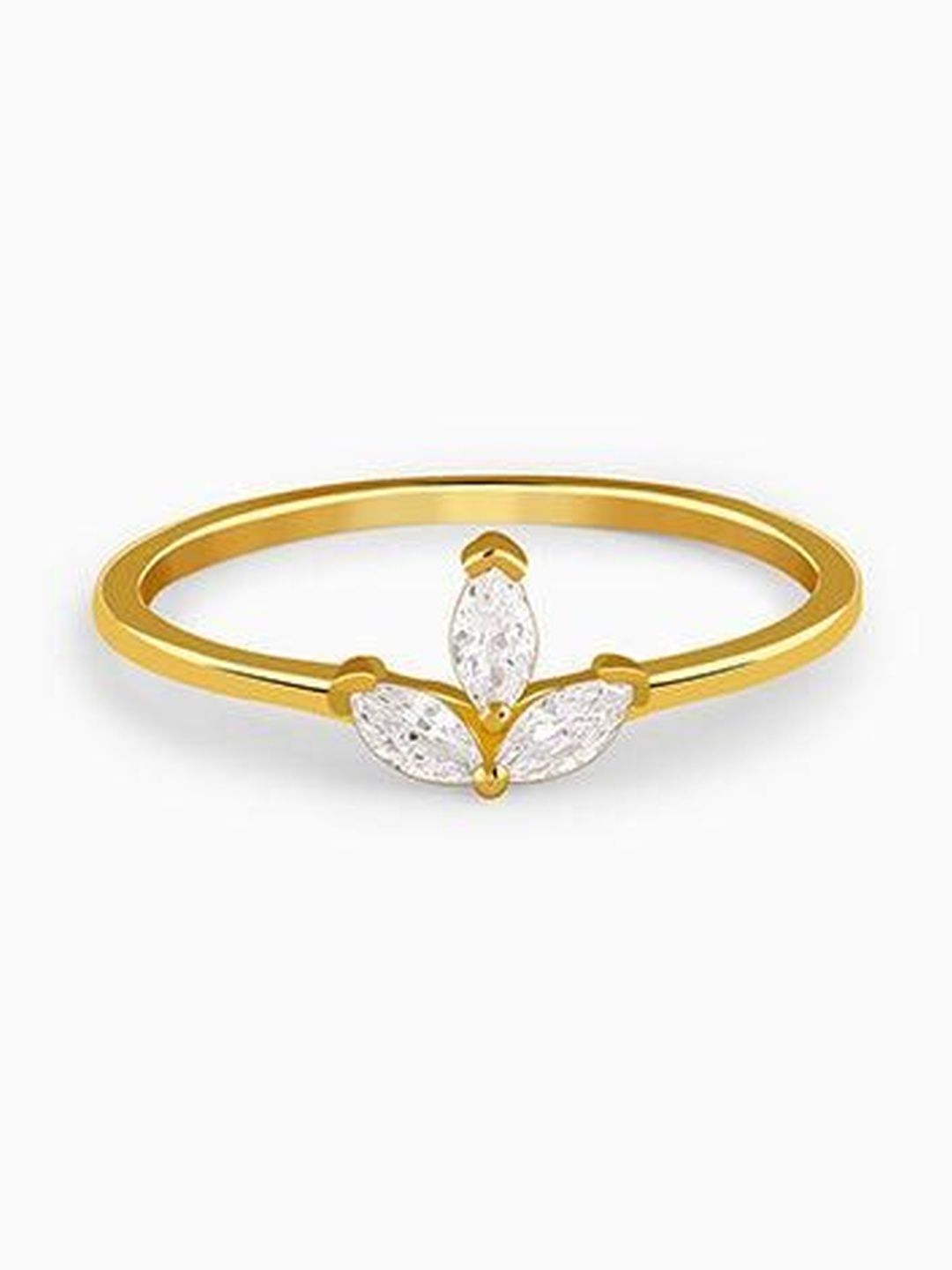 GIVA GIVA Golden Trinity Gleam Ring