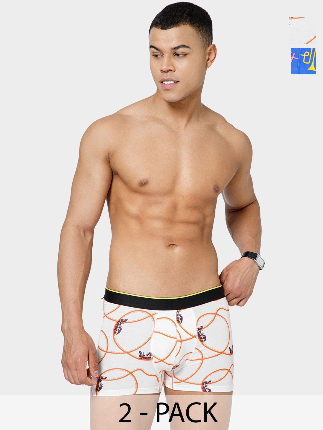 bummer Men Pack Of 2 Printed Trunks