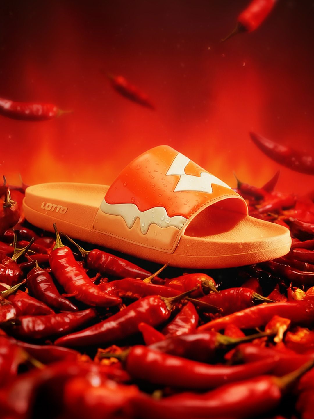 Lotto Men Melt - Enduro Orange Slides