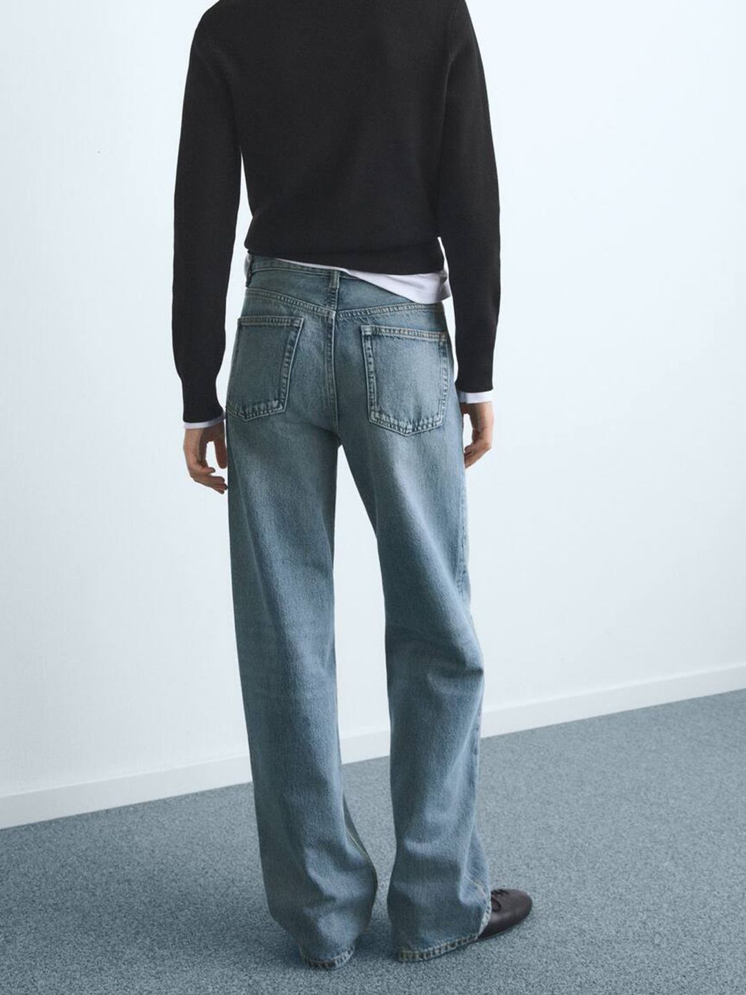 Mid-Rise Pure Cotton Straight Fit Light Fade Jeans