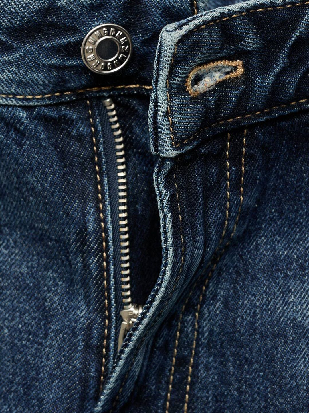 Mid-Rise Pure Cotton Straight Fit Light Fade Jeans