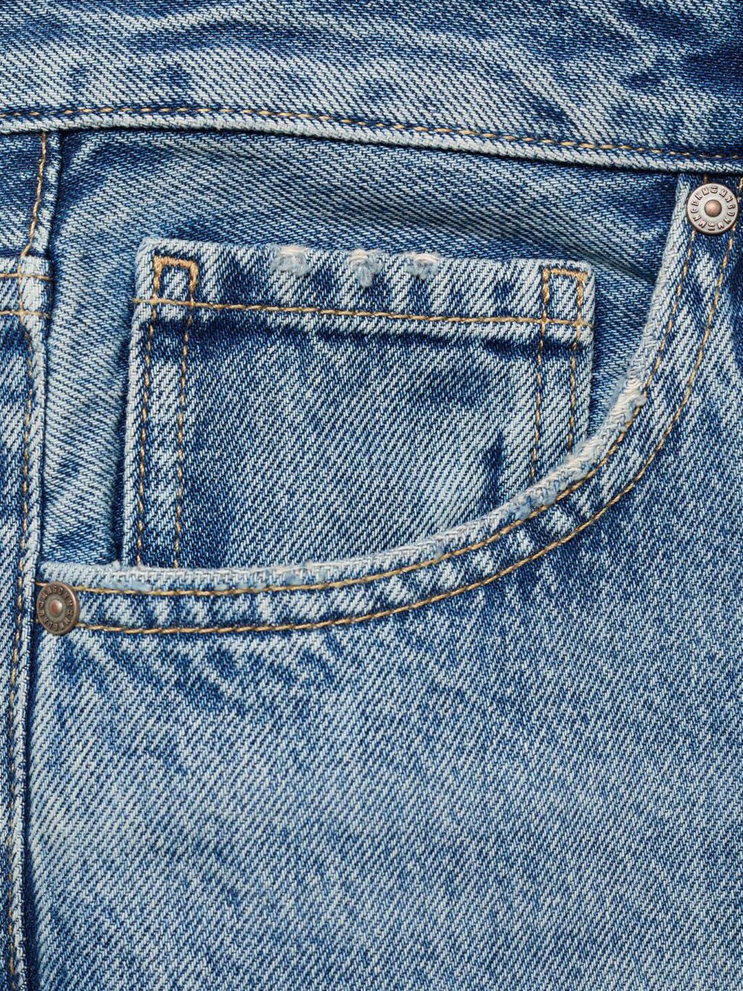 Mid-Rise Pure Cotton Straight Fit Light Fade Jeans
