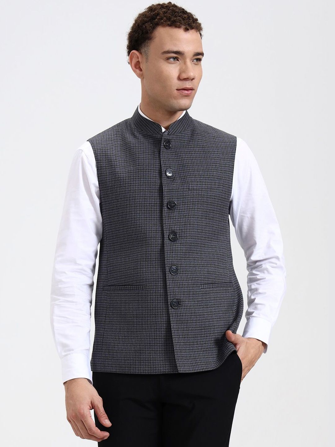 MODI JACKET Men Checked Core Jacket