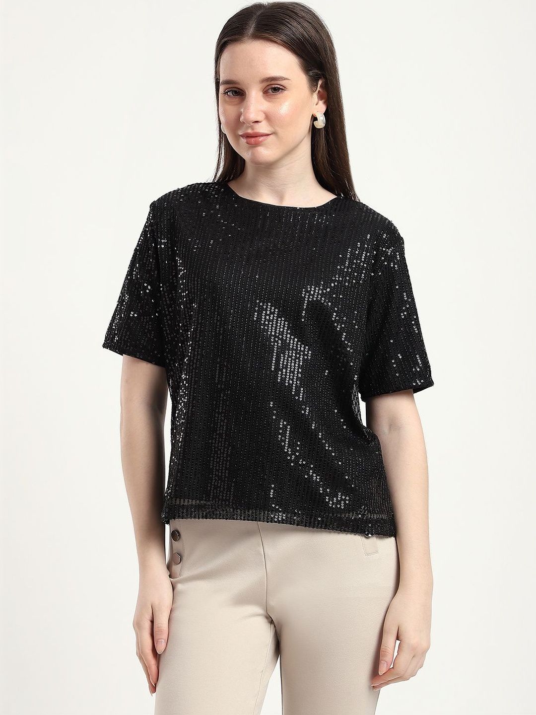 【R&B】Lady Buy R&B Embellished Top - Tops for Women 38377536 | Myntra