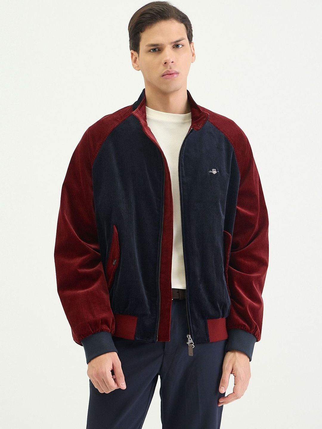 GANT Men Colourblocked Bomber Jacket