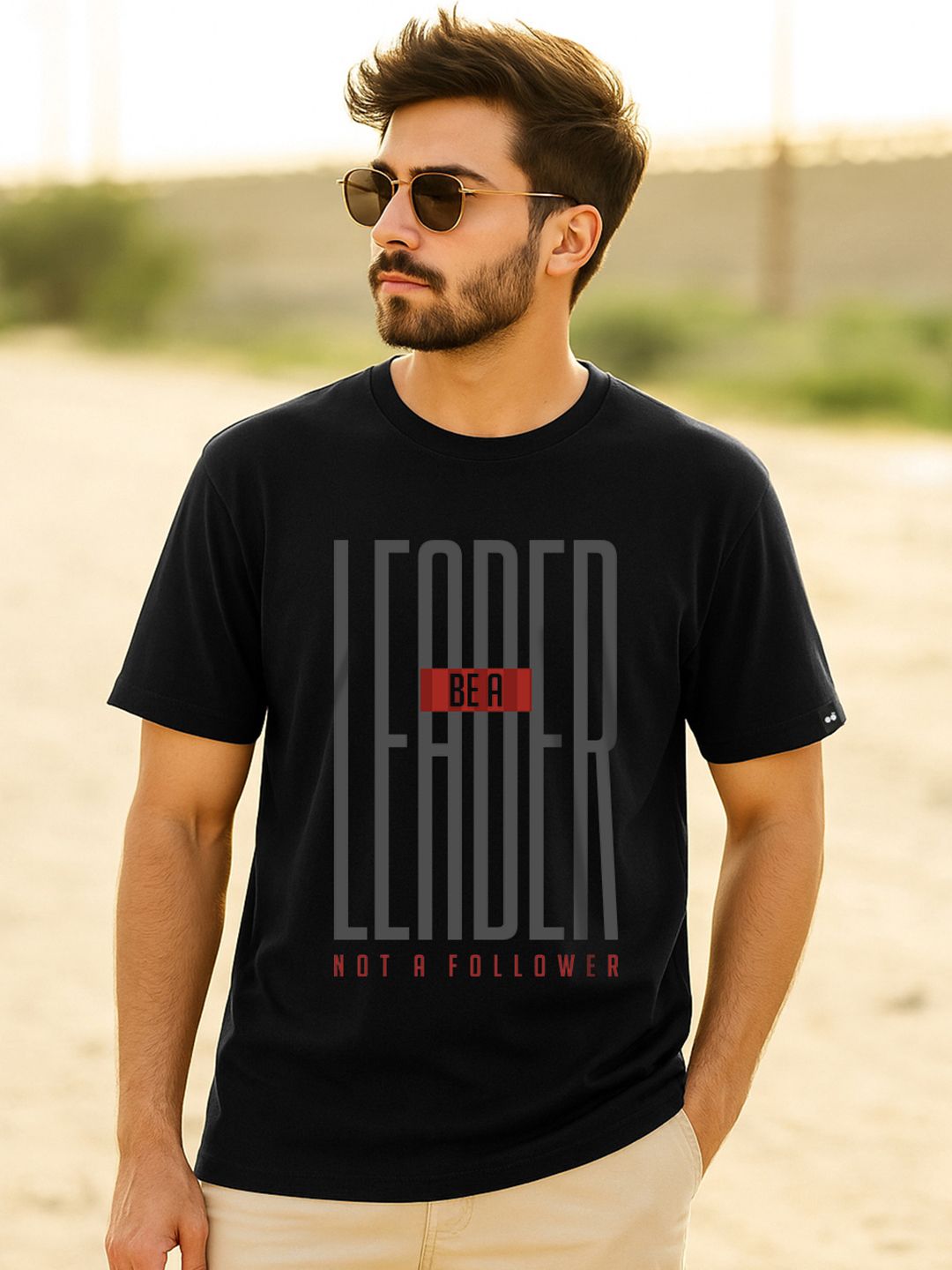 Bewakoof Men Black Printed Round Neck Pure Cotton T-shirt