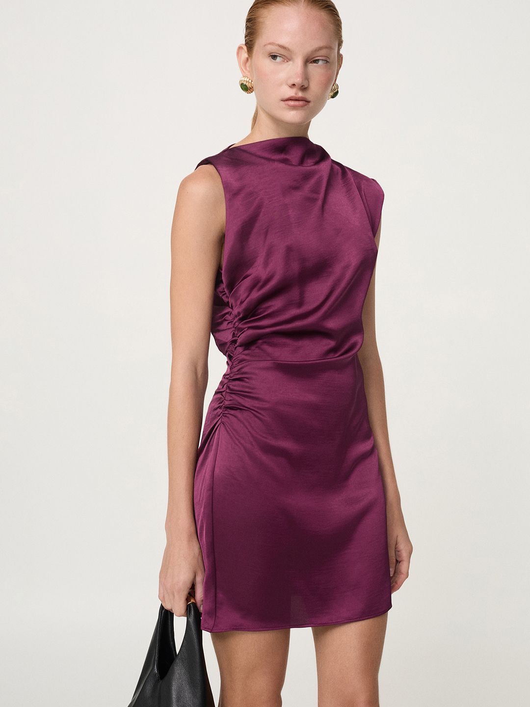 Satin Sheath Mini Dress