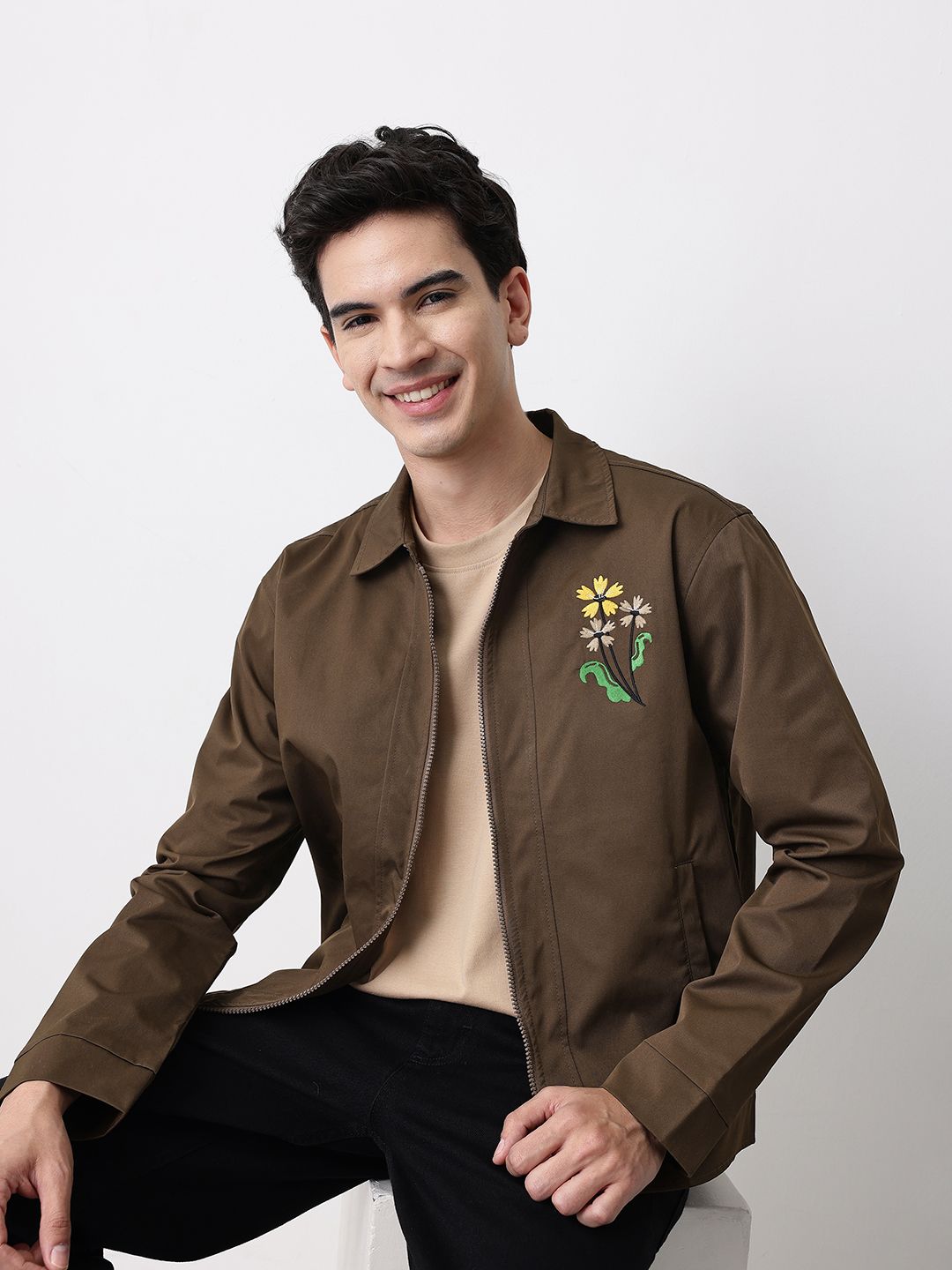 Mast & Harbour Floral Embroidered Detail Tailored Jacket