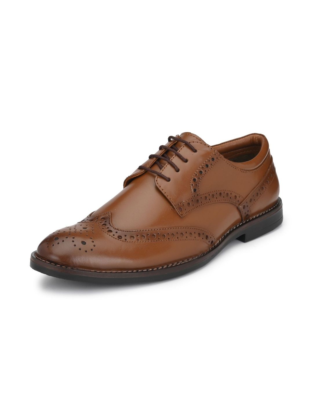 Burwood Leather Round Toe Lace-Ups Brogues Formal Shoes