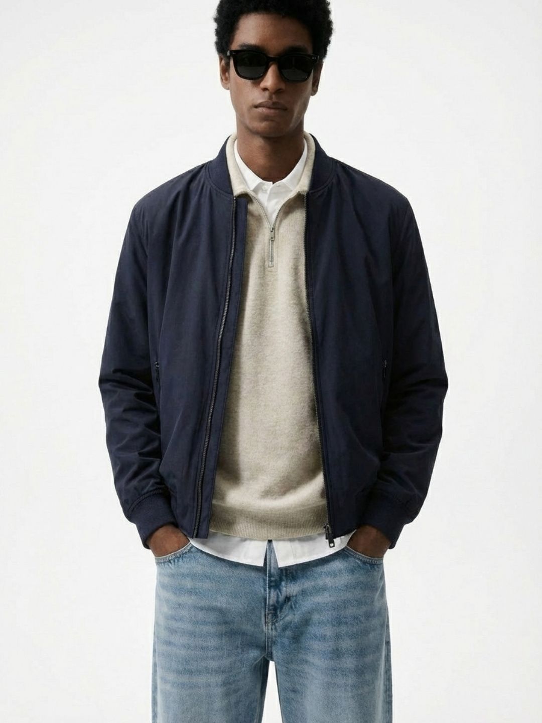 UNSTD Men Solid Casual Bomber Jacket