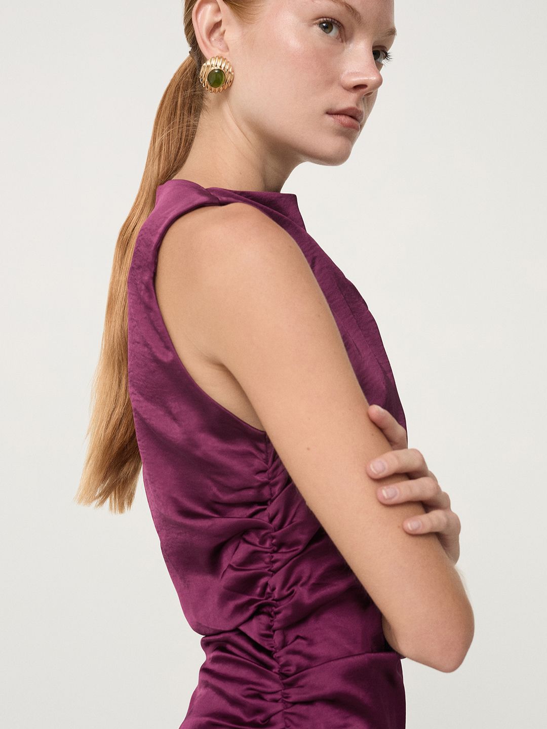 Satin Sheath Mini Dress