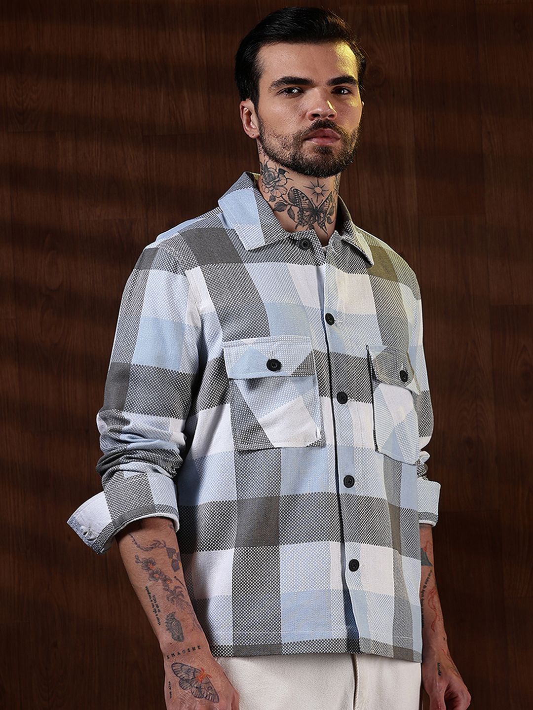 Eszett Men Checked Tailored Jacket