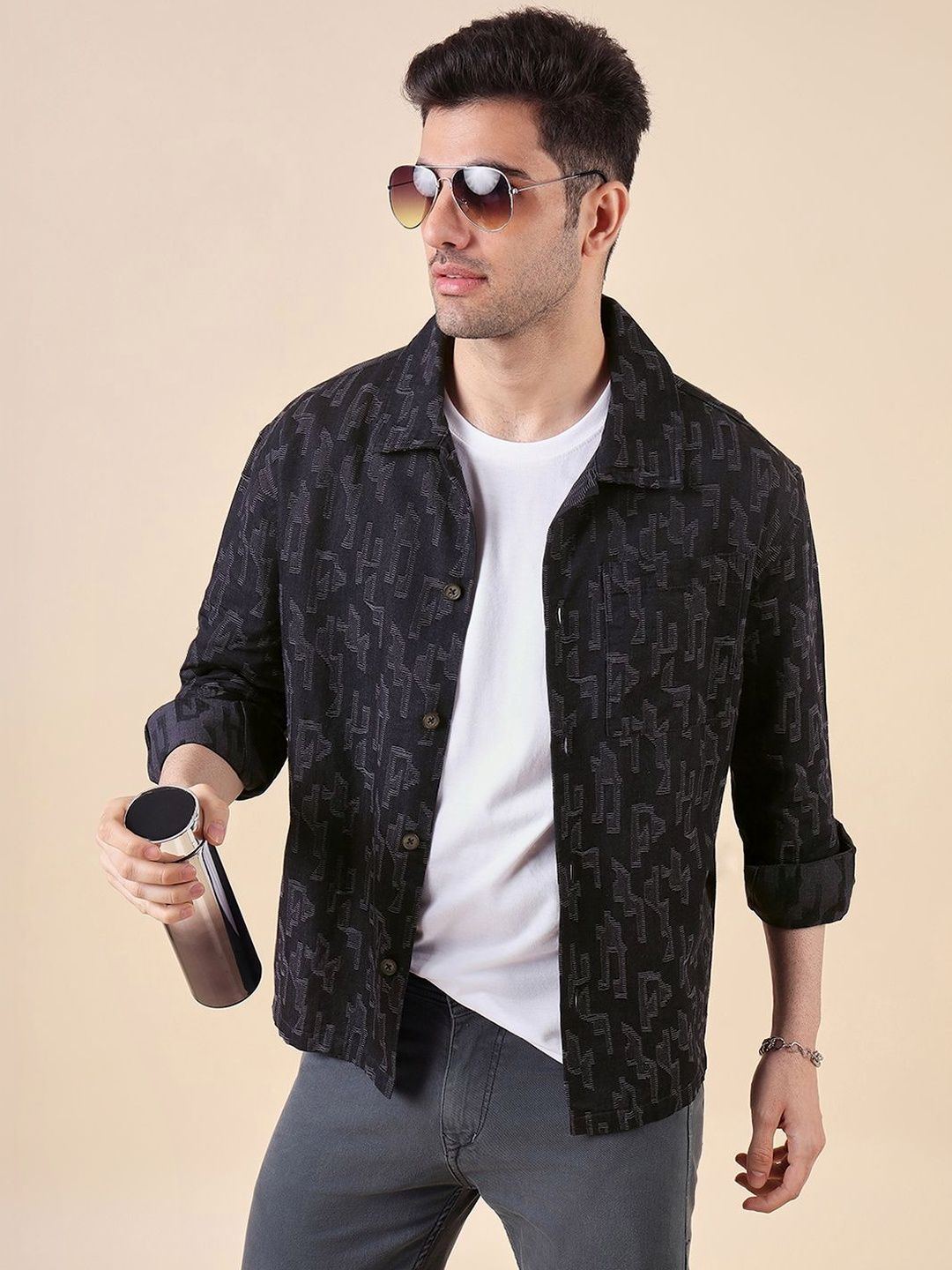 URBAN SCOTTISH URBAN SCOTTISH Printed Pure Cotton Shackets
