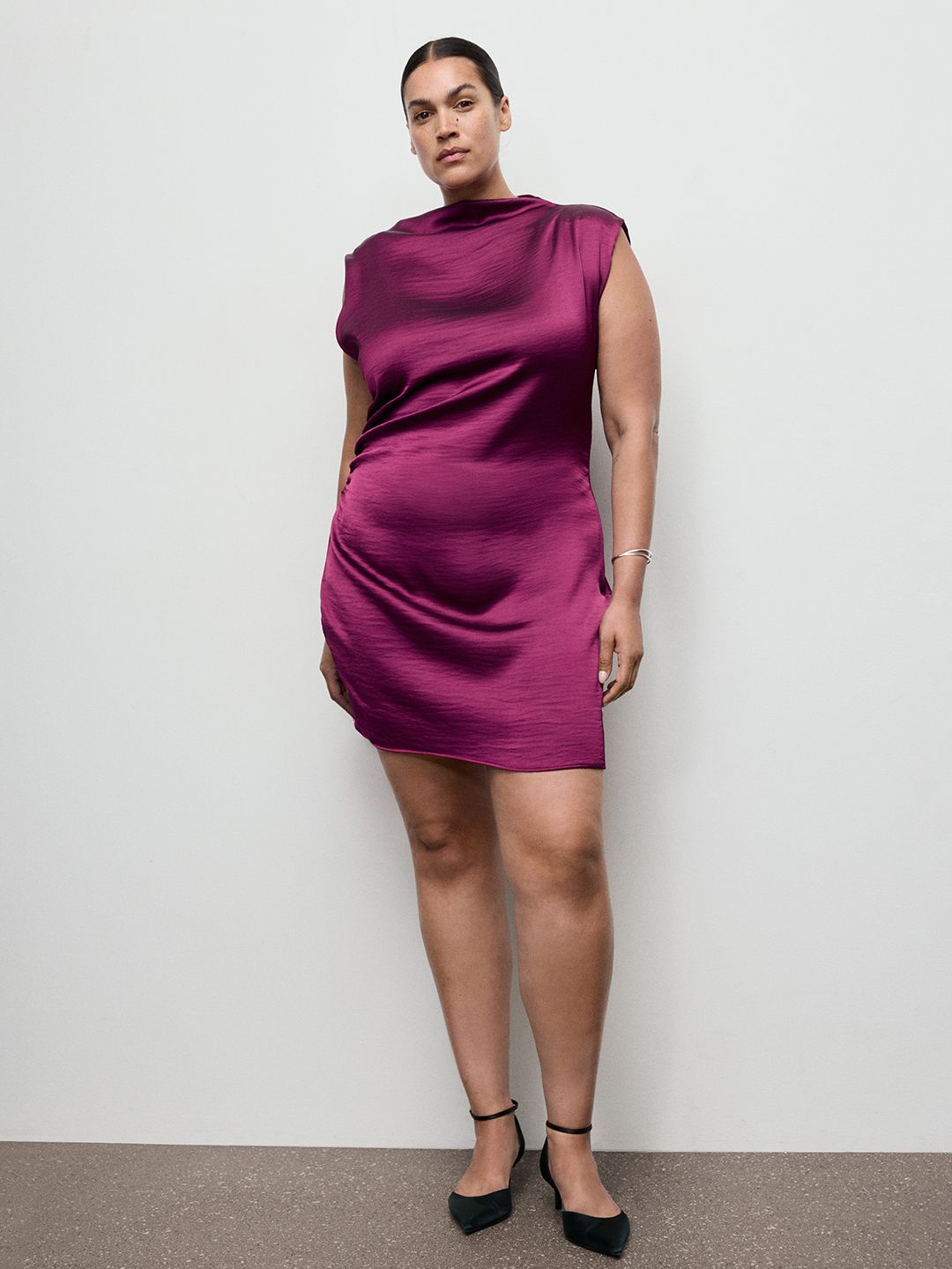 Satin Sheath Mini Dress