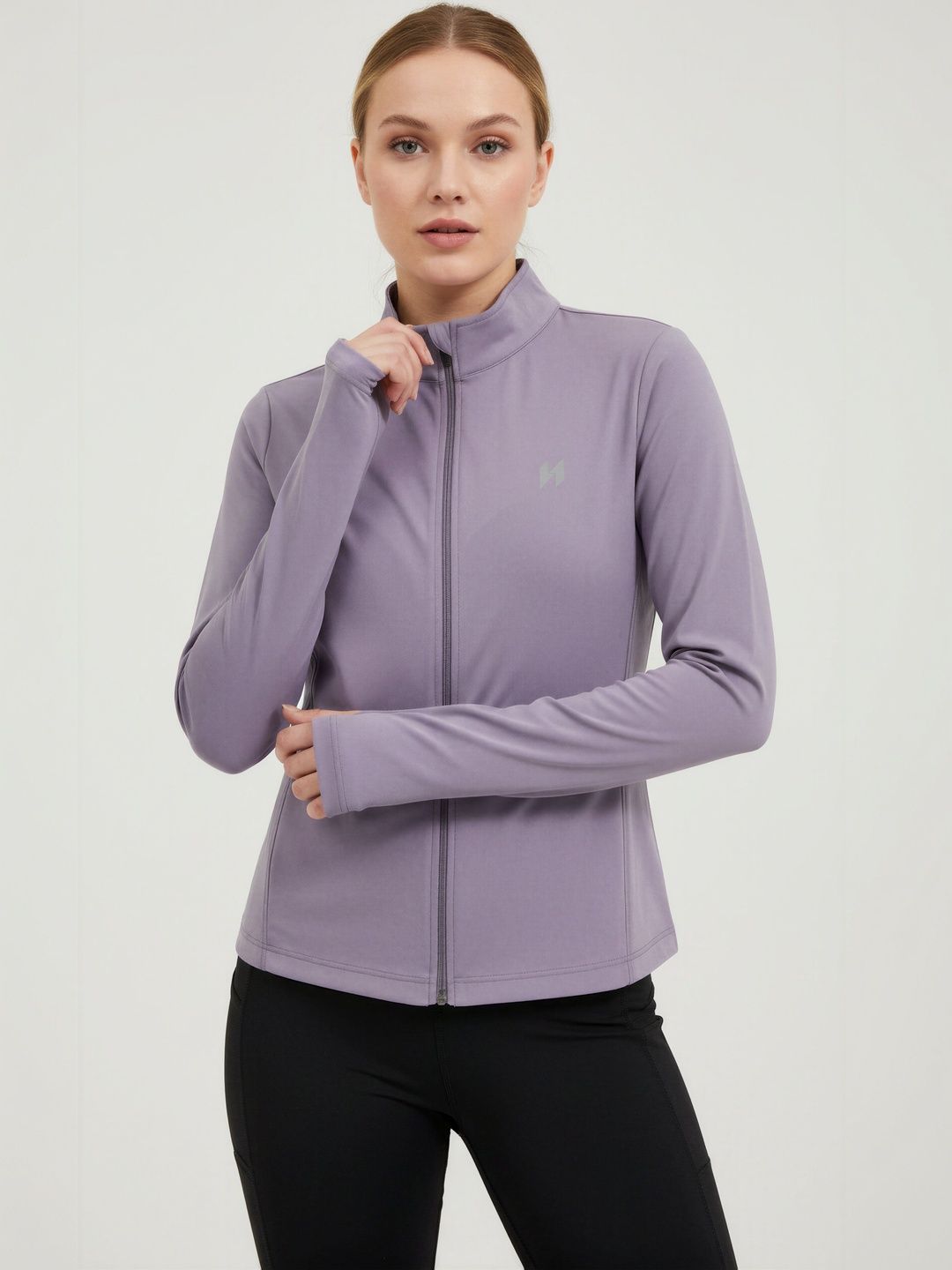 HUMAN SPIRIT HUMAN SPIRIT Women Brand Logo Reflective Strip Sporty Jacket