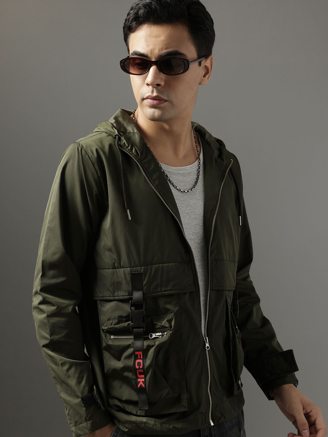 FCUK Hooded Tailored Jacket