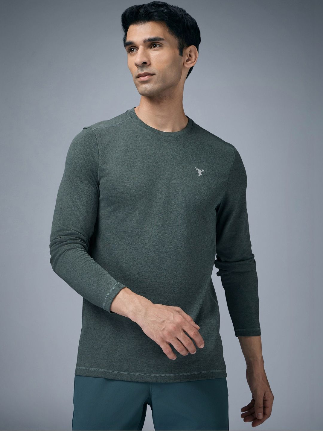 Technosport Men Brand Logo Antimicrobial Slim Fit T-shirt