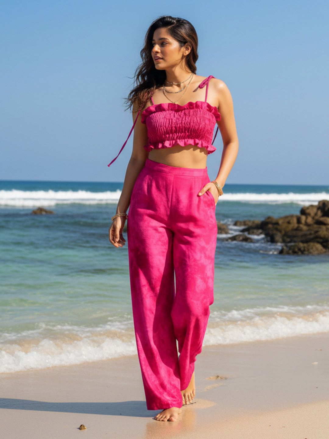 Aoba Tie & Dye Printed Swimwear Cover up Set