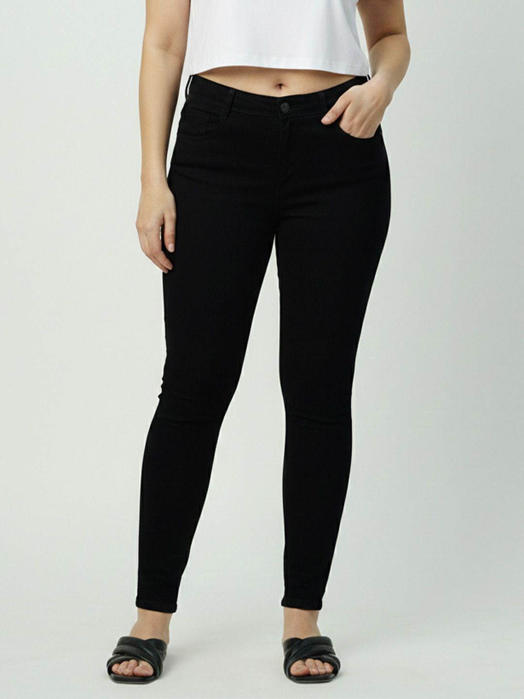 Kraus Jeans Women Skinny Fit Mid-Rise Cotton Jeans