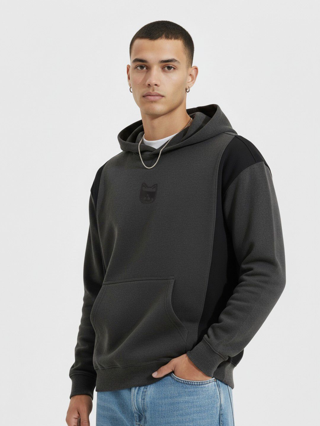 glitchez Printed Hooded Sweatshirt