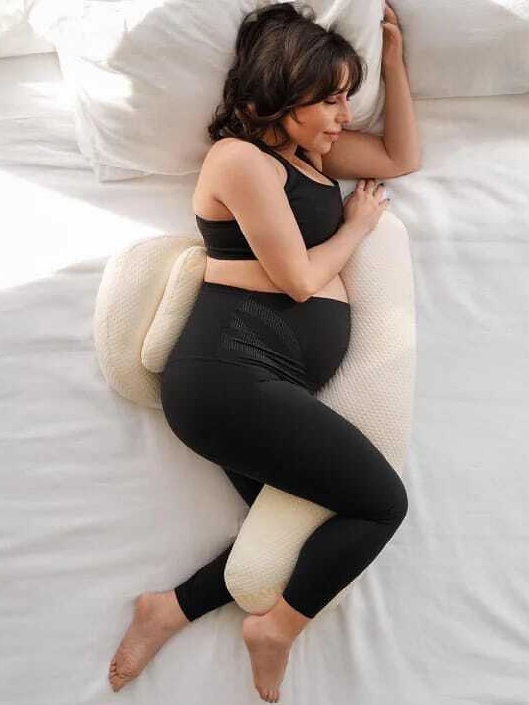 VRINDAKUL White Polyester Maternity Pillow