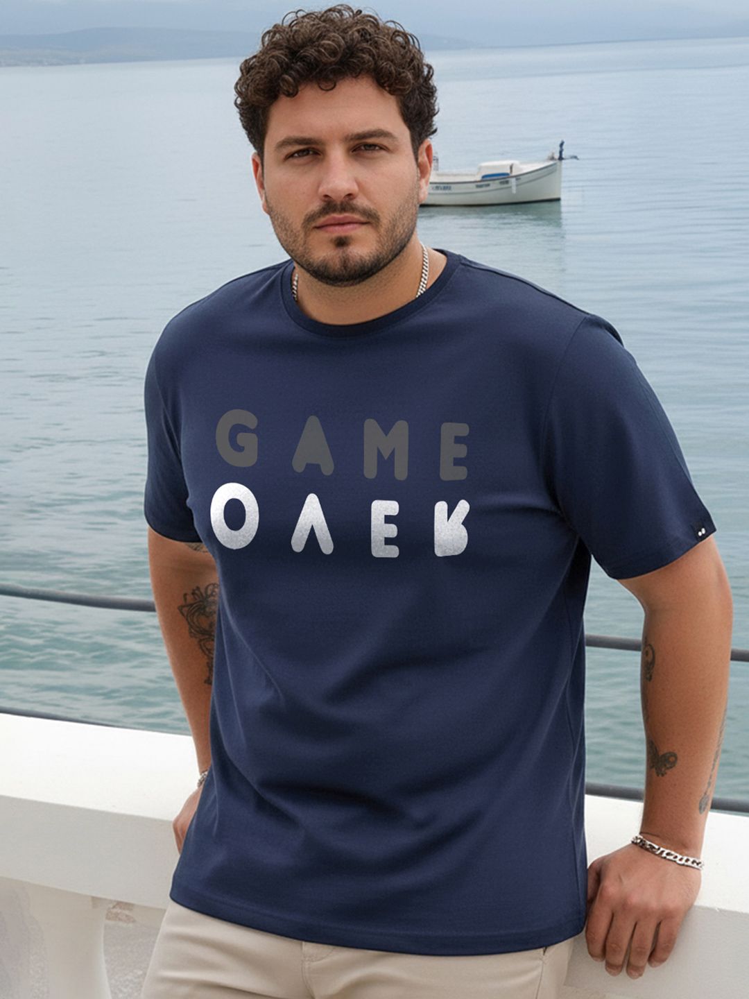 Bewakoof Plus Bewakoof Men Graphic Printed Plus Size T-shirt