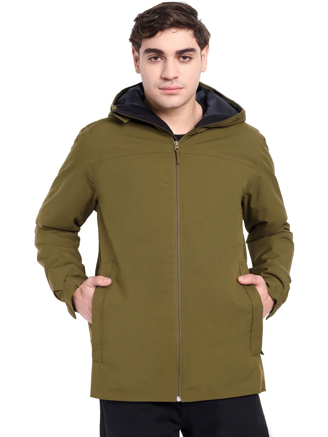 Adventra Sports Men Green Skiing Jacket