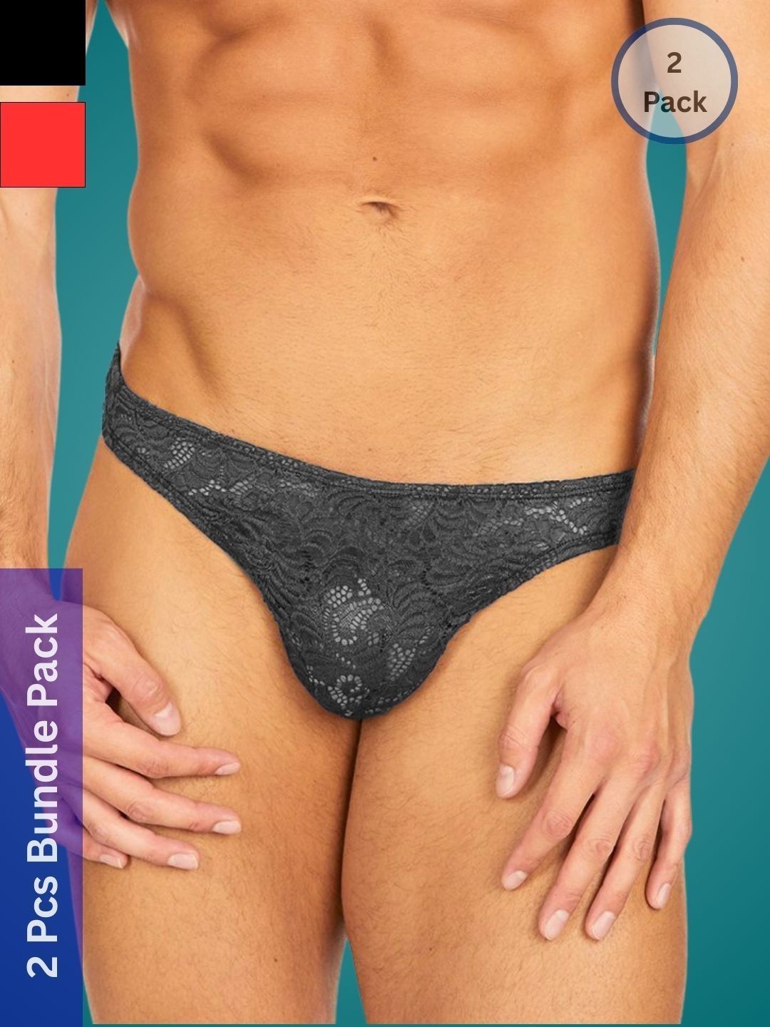 Ribald The Neech Pack Of 2  Low-Rise Thongs Briefs