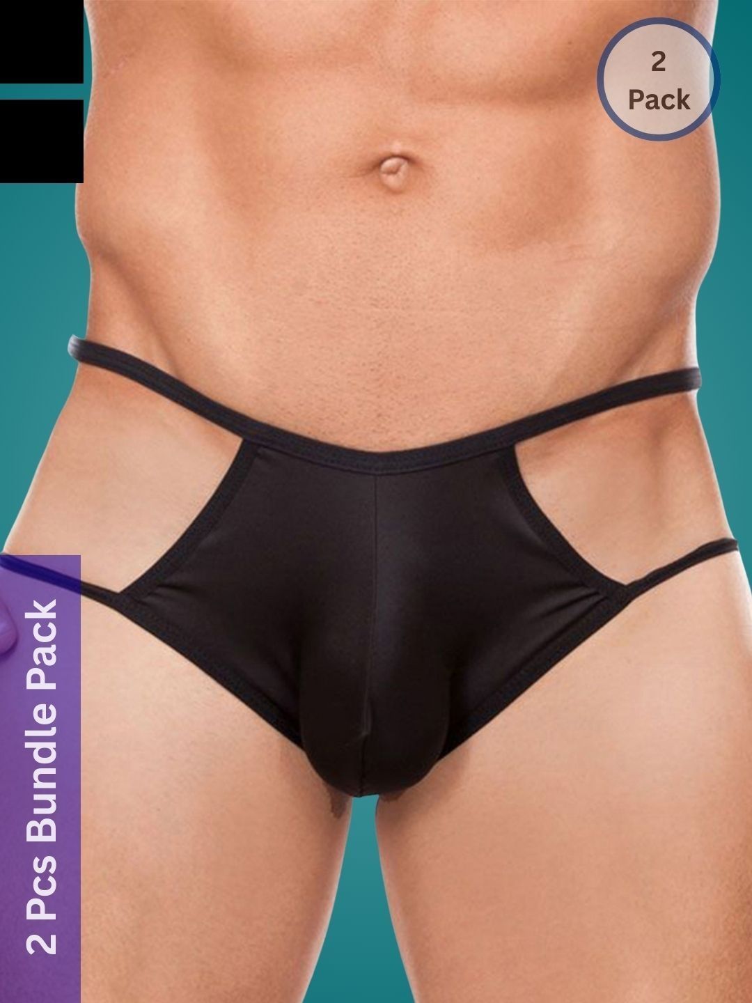 Ribald The Neech Pack Of 2  Low-Rise Thongs Briefs